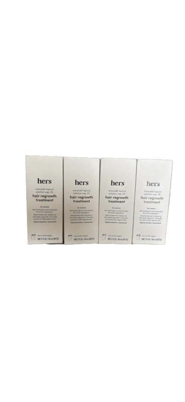 Hers 2% Minoxidil Topical Solution Hair Regrowth Treatment for Women 4-Pack Expi